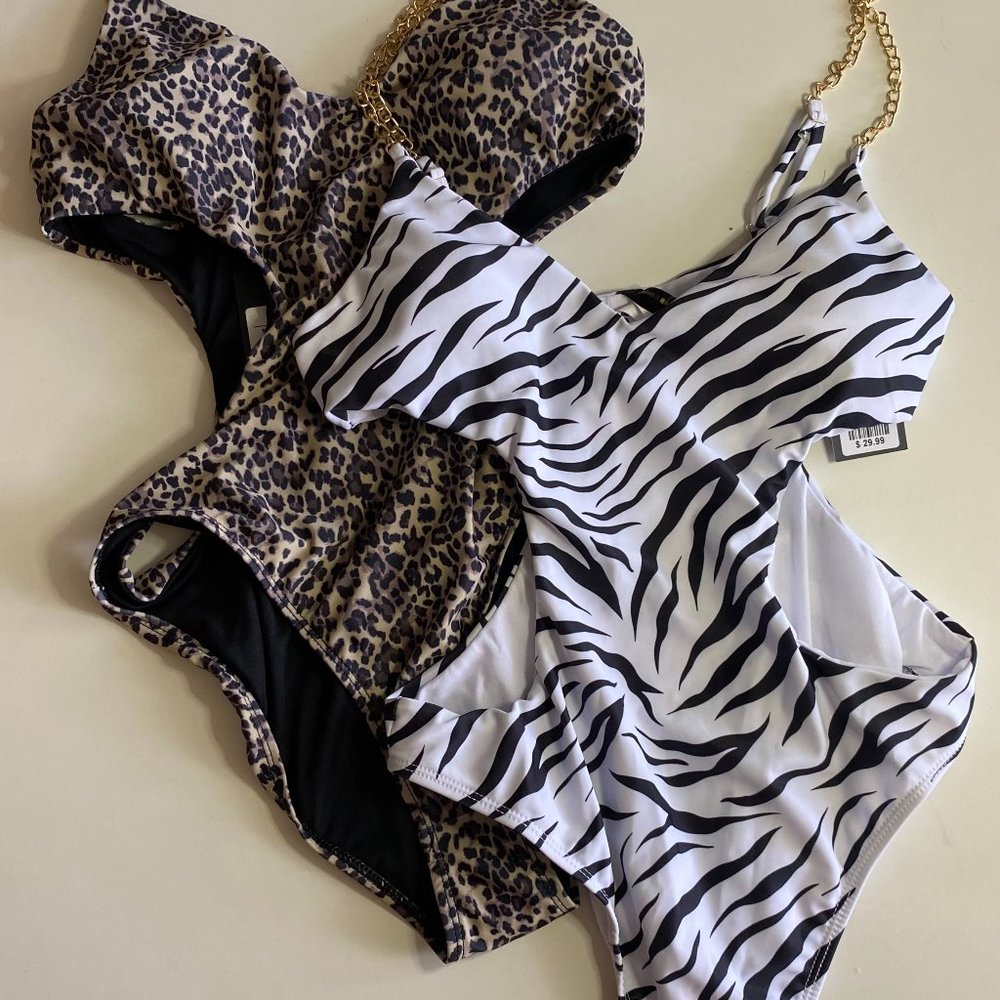 Animal Print One Piece Swimsuits